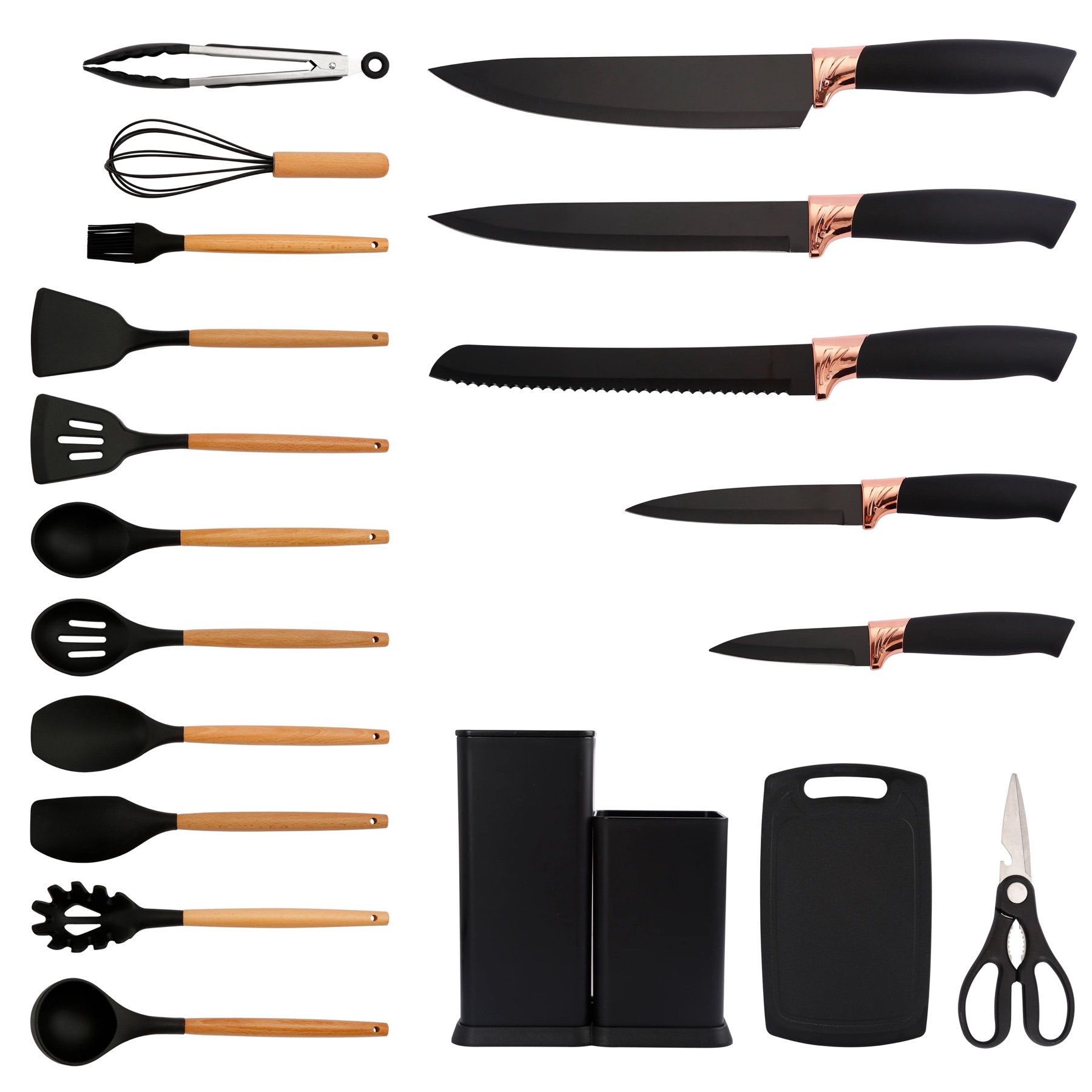Übersicht aller 19 Teile des NOIR Sets